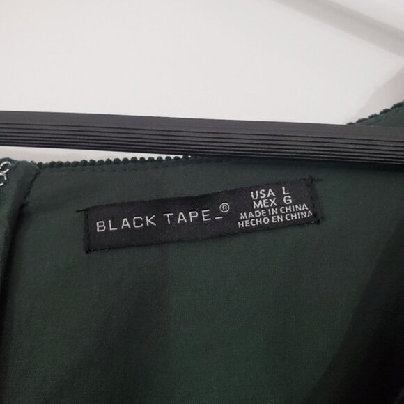 NWT BLACK TAPE Baby Doll Corduroy Drop Waist Emerald Green Dress - Picture 9 of 16